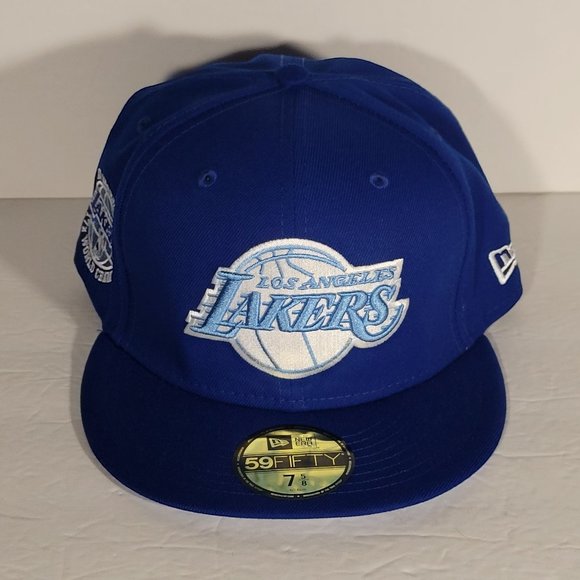 New Era LA Lakers Pro Image Exclusive NBA 59FIFTY Fitted Hat Blue Multiple Sizes - Picture 2 of 7